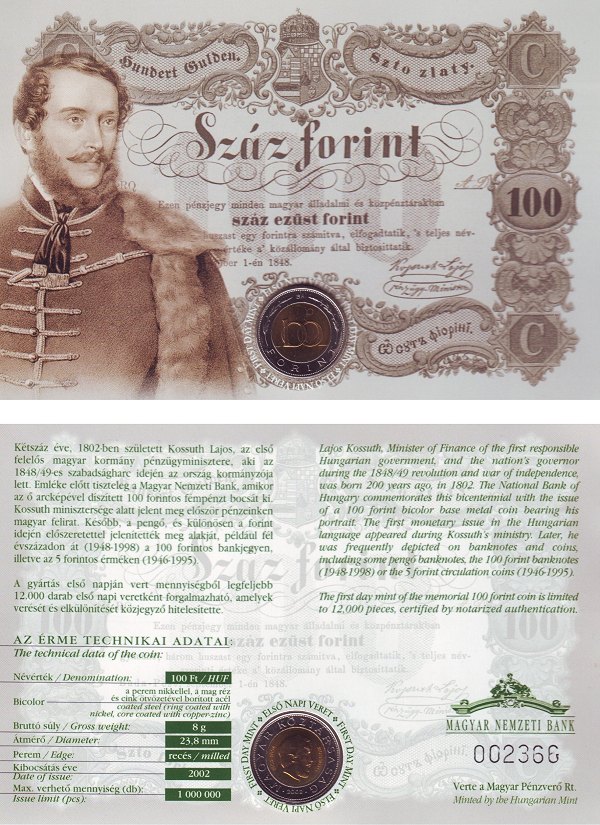 2002. évi Kossuth Lajos emlék érme (2002-as  Kossuth Lajos emlékérem)