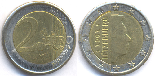Luxemburg 2 euro 2002 - hamis