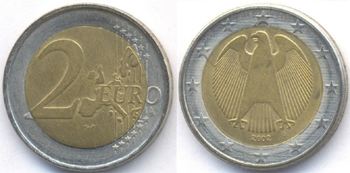 Németország 2 euro 2002 - hamis