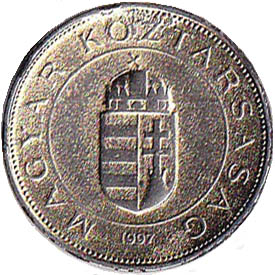 100 forint 1997 - hamis egy anyagból