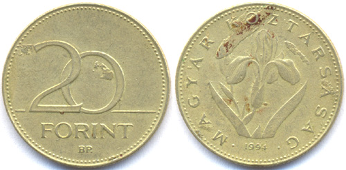 20 forint 1994 - réz hamisírvány