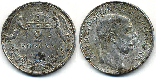 2 korona 1912 - hamis