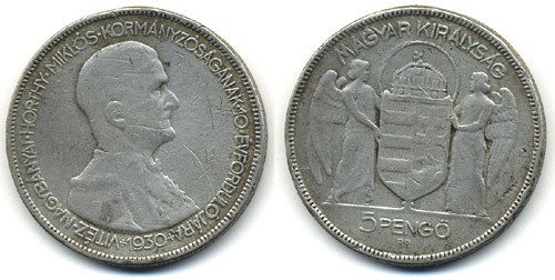 5 pengő 1930 - hamis