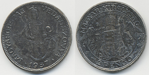 2 pengő 1937 - hamis