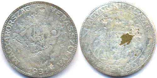 2 pengő 1931 - hamis