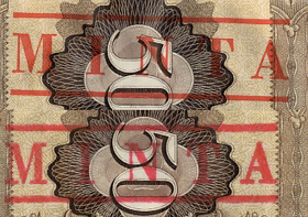 50 forint 1980 - eredeti és hamis hátlapi MINTA bélyegzés