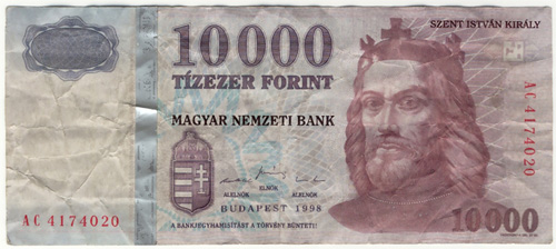 10000 forint 1998 - hamis