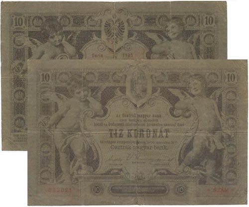 10 korona 1900 - korabeli hamisítvány