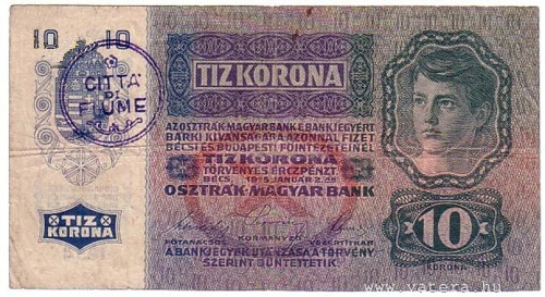 10 korona 1915 - hamis Citta' di Fiume