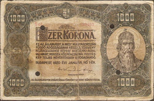 1000 korona 1920 - hamis