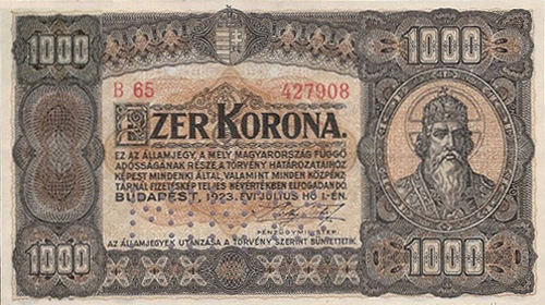 1000 korona 1923 - hamis MINTA