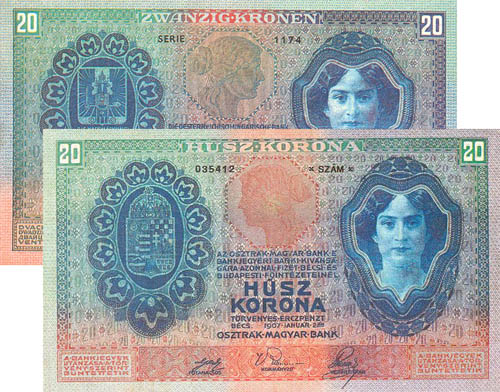 20 korona 1907 - modern másolat