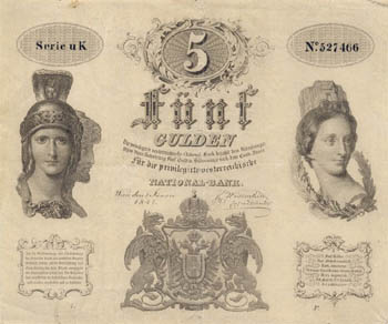 5 forint / gulden 1847 eredeti