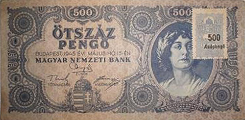 500 pengő 1945 - 500 Adópengő bélyeg