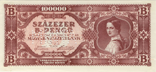 100000 b-pengő 1946 - hamis MINTA