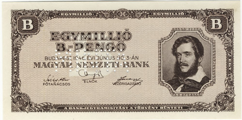 1000000 b-pengő 1946 - hamis MINTA