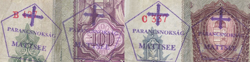 10 - 100 pengő 1930 - 1936 - Mattsee bélyegzés